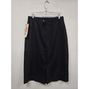 Vintage JBJ‎ Sportswear Skirt Womens 14 Black Long Pencil Slit Made USA Career